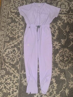 Wink Lavender Utility Jumpsuit with Drawstring Waist